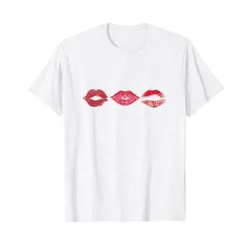 Classic Kiss Mark Valentine's Day T-Shirt for Him and Her