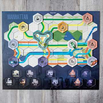 Maglev Metro Board Game, Strategy Board Game for Adults and Family, Tile Laying, Engine Building, Fu...