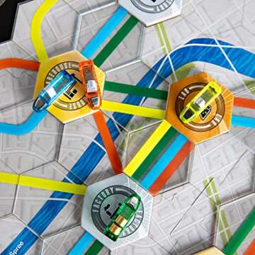 Maglev Metro Board Game, Strategy Board Game for Adults and Family, Tile Laying, Engine Building, Fun Pick Up and Deliver Gameplay, Futuristic Theme