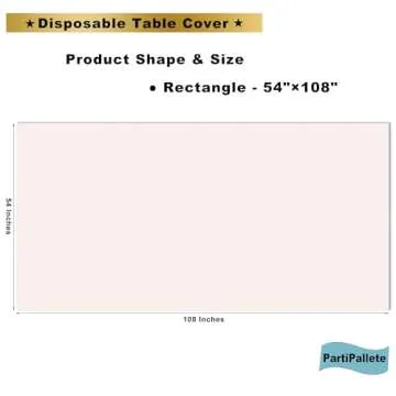 PartiPallete 3-Pack Premium Plastic Blush Light Pink Tablecloth Disposable 54" x 108" Rectangle Table Cover Pastel Pale Pink Party Table Cloths for Parties Wedding Bridal Shower Engagement Banquet