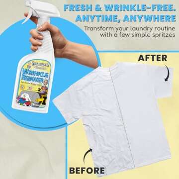 Grandma's Secret Wrinkle Remover Spray - Easily Removes Wrinkles & Odors - Wrinkle Release, Fabric R...