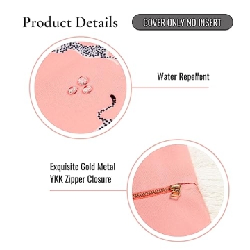 Hofdeco Tropical Pink Leopard Pillow Cover 20x20 Outdoor