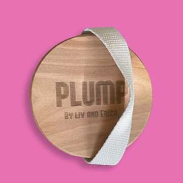 Dry Brushing Body Brush | Plump Beauty Co. | Hand Held, Organic, Medium Bristle, Skin Exfoliating Brush for Smooth Skin, Cellulite Reduction, Blood Circulation, Massage, and Lymphatic Drainage.