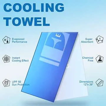ELEHOLD Ice Towel Cooling Towels for Neck,12" x 39" Microfiber Towel Breathable Cold Towel, Instant Chilly Towel for Head, Yoga, Golf, Sports, Gym, Workout, Athletes, Camping Towel