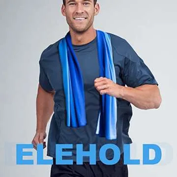 ELEHOLD Ice Towel Cooling Towels for Neck,12" x 39" Microfiber Towel Breathable Cold Towel, Instant Chilly Towel for Head, Yoga, Golf, Sports, Gym, Workout, Athletes, Camping Towel