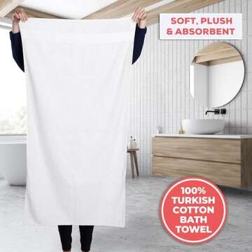 TEXTILOM 100% Turkish Cotton 6 Pcs Bath Towel Set, Luxury Bath Towels for Bathroom, Soft & Absorbent...