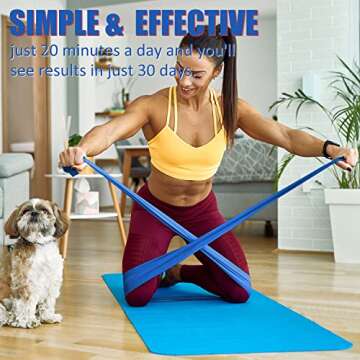 POTOK Resistance Bands Set, 3 Pack Latex Exercise Bands with Different Strengths,Elastic Bands for Upper & Lower Body & Core Exercise, Physical Therapy, Lower Pilates, Home Workouts, Rehab