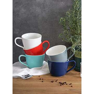 Sweese Coffee Mug, 17 Ounce Porcelain Soup Mugs with Handles, Jumbo Mugs Set of 2, Large Coffee Mugs...