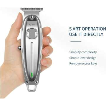 WAKAIP Cordless Hair Clipper for Men - T-Blade Trimmer