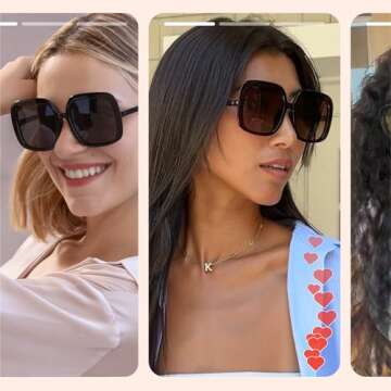 miyya Oversized Polarized Sunglasses Women, Trendy Retro Sun Glasses for Women 2024, Oversized Shade...