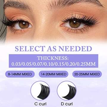 Wendy Lashes Volume Eyelash Extensions 0.07 D Curl