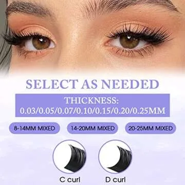 Wendy Lashes Volume Eyelash Extensions 0.07 D Curl