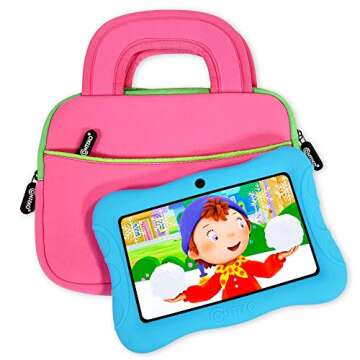Contixo 10" Tablet Sleeve Bag for Kids - Compatible & Protective with Accessory Pocket