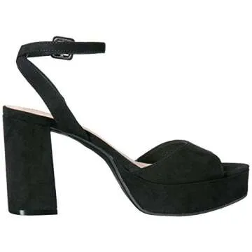 Chinese Laundry Women's Theresa Platform Dress Sandal, Black Suede, 7.5 M US