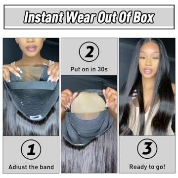 Balayage Highlight Wear and Go Glueless Wig for Beginners 20 inch, Kinky Curly Glueless Wigs Human Hair Pre Plucked Pre Cut Ombre Blonde 4/27, 6x4 HD Lace Front Wig for Black Women 200% Density