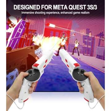 VR Controller Grip Accessories for Meta Quest 3S/ Quest 3 -Delivering and Precision for FPS Games an...