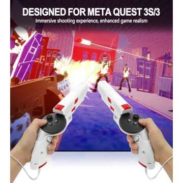 VR Controller Grip Accessories for Meta Quest 3S/ Quest 3 -Delivering and Precision for FPS Games an...