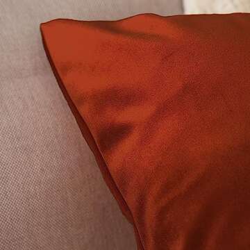MIULEE Pack of 2 Burnt Orange Pillow Covers 18x18 Inch Soft Velvet Fall Throw Pillow Covers Set Deco...