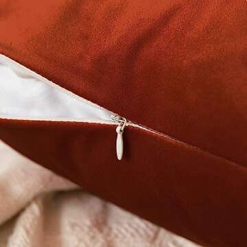 MIULEE Pack of 2 Burnt Orange Pillow Covers 18x18 Inch Soft Velvet Fall Throw Pillow Covers Set Decorative Couch Throw Pillows Square Cushion Covers Pillowcases for Sofa Bedroom