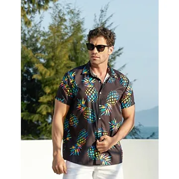 Men's Hawaiian Shirt Comfortable Tropical Print Casual Wear