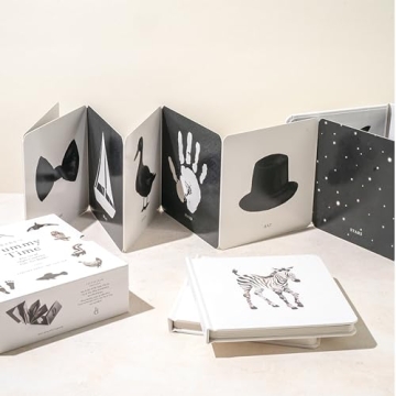Baby's Tummy Time Book Box Set with High-Contrast Art
