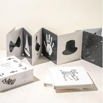 Baby's Tummy Time Book Box Set with High-Contrast Art