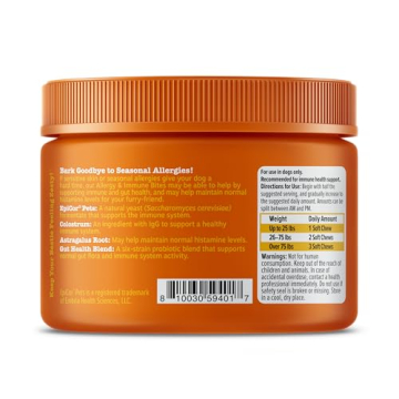 Zesty Paws Dog Allergy Relief - Dog Itching Skin Relief - Dog Probiotics for Itchy Skin and Itchy Ears - Dog Allergy Chews - Dog Itch Relief - Dog Skin Allergy Relief - Lamb - 50ct