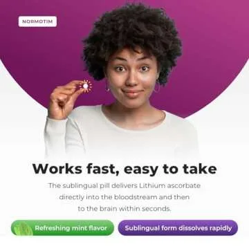NORMOTIM Brain Supplements for Memory and Focus with Lithium Ascorbate 5 mg, Vitamin C, B1, B6-60 Capsules - Stress Relief for Clarity, Productivity, and Brain Health - Focus Supplement