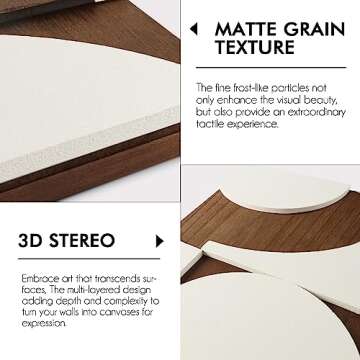 Oakrain 3 Packs Modern Wood Wall Decor for Home