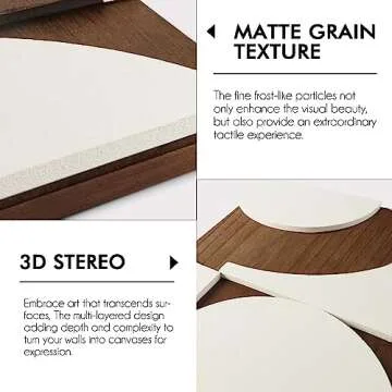 Oakrain 3 Packs Modern Wood Wall Decor for Home