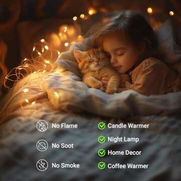 Marycele Mothers Day Birthday Gifts for Mom Mother Women, Candle Warmer Lamp with Timer, Home Decor Presents for New Mom, Wax Warmer Vintage Night Light with 2 Bulbs for Jar Candles