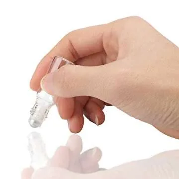 Easytle Essential Oil Roller Bottles 24 Pack 5ml Clear Glass Roller Bottles for Oils (96 Pieces Labels, 2 Opener, 4 Funnels, 4 Dropper) Roll on Bottles with Stainless Steel Roller Balls and Caps