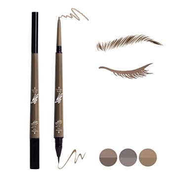 Music Flower 2 in 1 Eyebrow Pencil - Waterproof & Long Lasting Liquid Eyebrow Pen - Dual Ended Penci...
