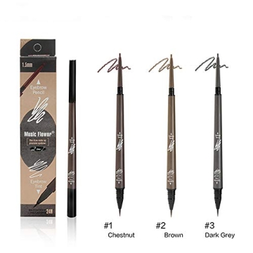 Music Flower Dual-Ended Waterproof Eyebrow Pencil
