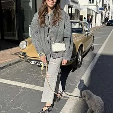 Ainangua Women’s Casual Wool Blend Jacket for Elegance