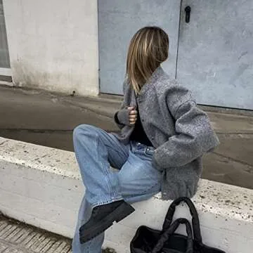 Ainangua Women’s Casual Wool Blend Jacket for Elegance