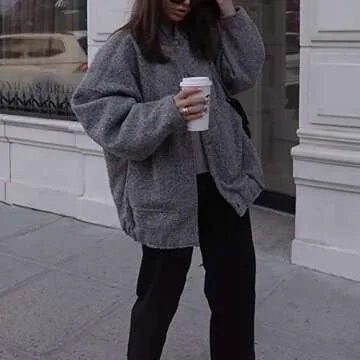 Ainangua Women’s Casual Wool Blend Jacket for Elegance