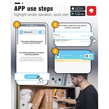 Phomemo D30 Label Maker - Portable Bluetooth Label Printer