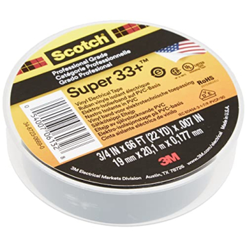 Scotch Super33 Vinyl Electrical Tape - 66 ft, Black, Strong Adhesive