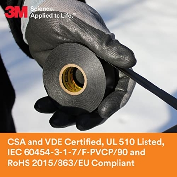 Scotch Super33 Vinyl Electrical Tape - 66 ft, Black, Strong Adhesive