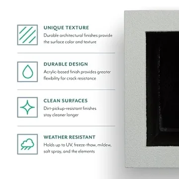 PolyStone Baja Modern Outdoor/Indoor Round Planter, 23" L x 23" W x 19" H, Lightweight, Heavy Duty, Weather Resistant, Polymer Finish, Commercial Grade and Residential, Drain Hole (Gray Granite)