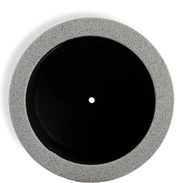 PolyStone Baja Modern Outdoor/Indoor Round Planter, 23" L x 23" W x 19" H, Lightweight, Heavy Duty, Weather Resistant, Polymer Finish, Commercial Grade and Residential, Drain Hole (Gray Granite)