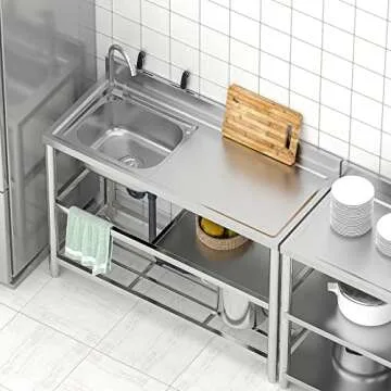 Stainless Steel Sink Set for Kitchen and Outdoor Prep