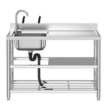 Stainless Steel Sink Set for Kitchen and Outdoor Prep