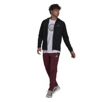 adidas Men's AEROREADY Sereno Cut 3-Stripes Slim Track Top, Black/Grey Six, Small