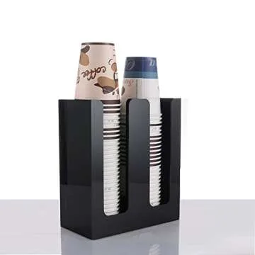 Tirifer Acrylic Coffee Cup Dispenser for Home & Café