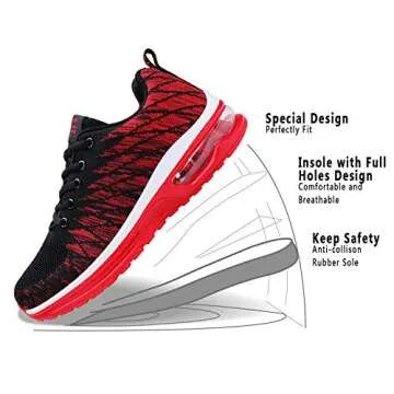 PENGCHENG Men Women Air Cushion Running Shoes Tennis Fitness Gym Lightweight Sneakers