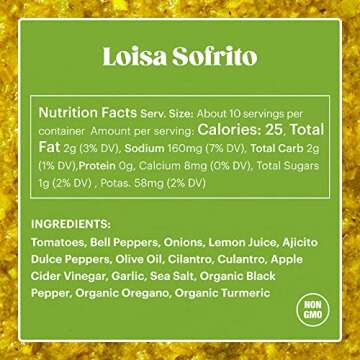 Loisa Sofrito Cooking Sauce - Pure Latin Flavor, 12 oz