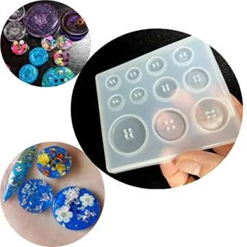 TuNan Silicone Button Molds - 5 Sizes for DIY Crafts