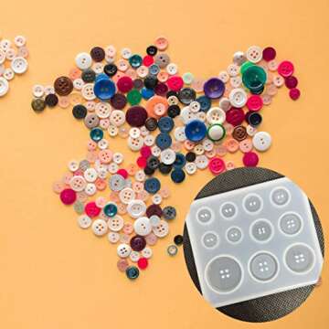TuNan Silicone Button Molds - 5 Sizes for DIY Crafts
